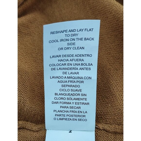 Michael Kors Women's Long Sleeve Dark Camel High-Low Hem Top Size 2X - Picture 5 of 10